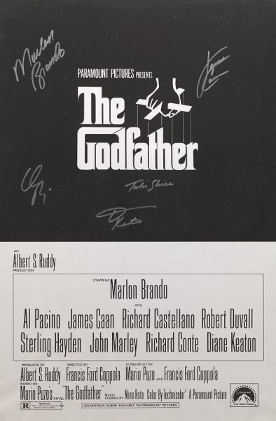 Appraisal: AUTOGRAPHED THE GODFATHER MOVIE POSTER x Celebrating the movie's th