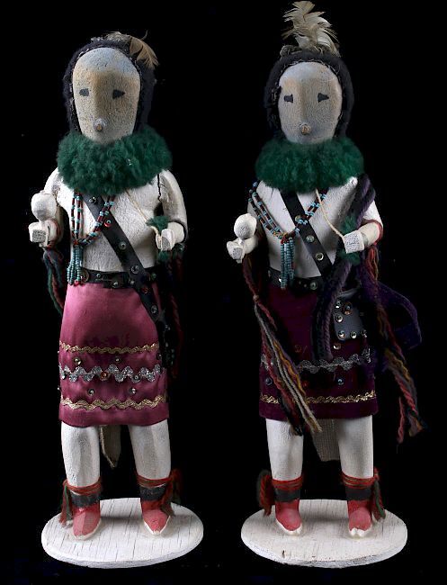 Appraisal: Hopi Cottonwood Kachina Dolls c s - s Featured in