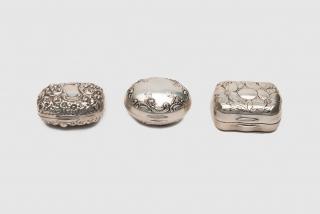 Appraisal: Three GORHAM Silver Boxes THREE GORHAM SILVER BOXESweight ozt each