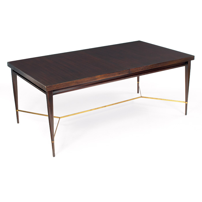 Appraisal: Paul McCobb dining table by Calvin rectangular dark mahogany top