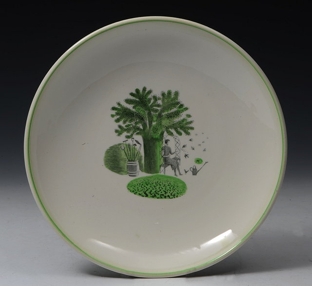 Appraisal: A WEDGWOOD 'PARKWAY RESTAURANT' PATTERN PLATE designed by Eric Ravilious