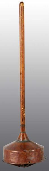 Appraisal: Wood Copper Washing Plunger-Agitator Description Wooden handle with copper plunger