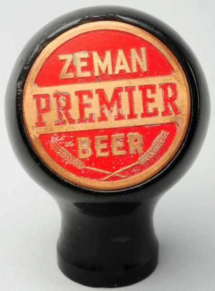 Appraisal: Zeman Premier Beer Tap Knob Wear and scratching to face