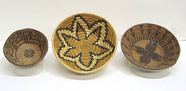 Appraisal: Three Southwest baskets Including Apache Pima and a Papago polychrome