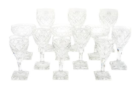 Appraisal: Set of Val St Lambert Stemware comprising wines champagnes aperitifs