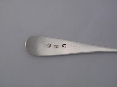 Appraisal: NATHANIAL GILLET A dessert spoon with engraved decoration c oz