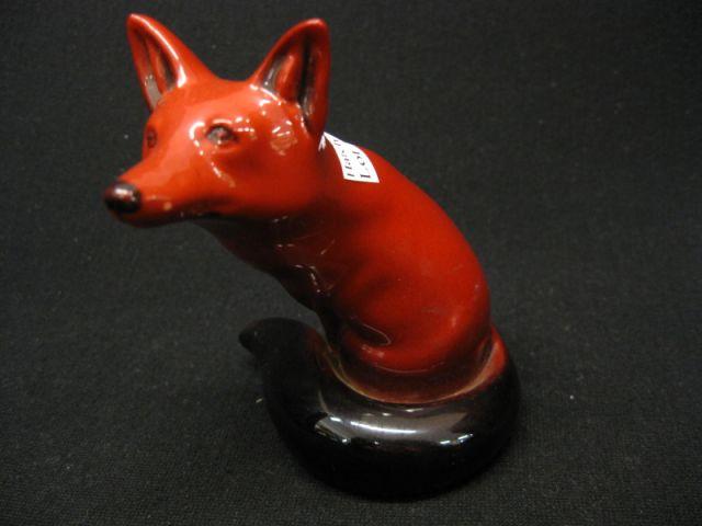 Appraisal: Royal Doulton Flambe Porcelain Figurine of a Fox seated tall