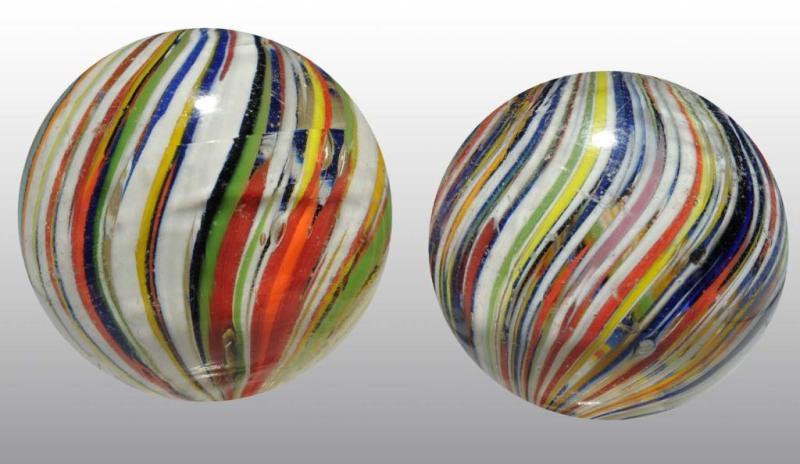 Appraisal: Lot of Joseph Coat Swirl Marbles Description Includes one with