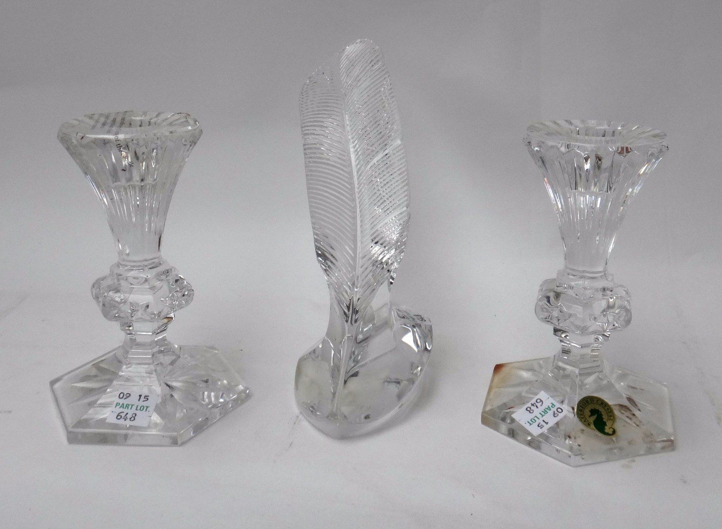 Appraisal: A quantity of Waterford crystal items including a pair of