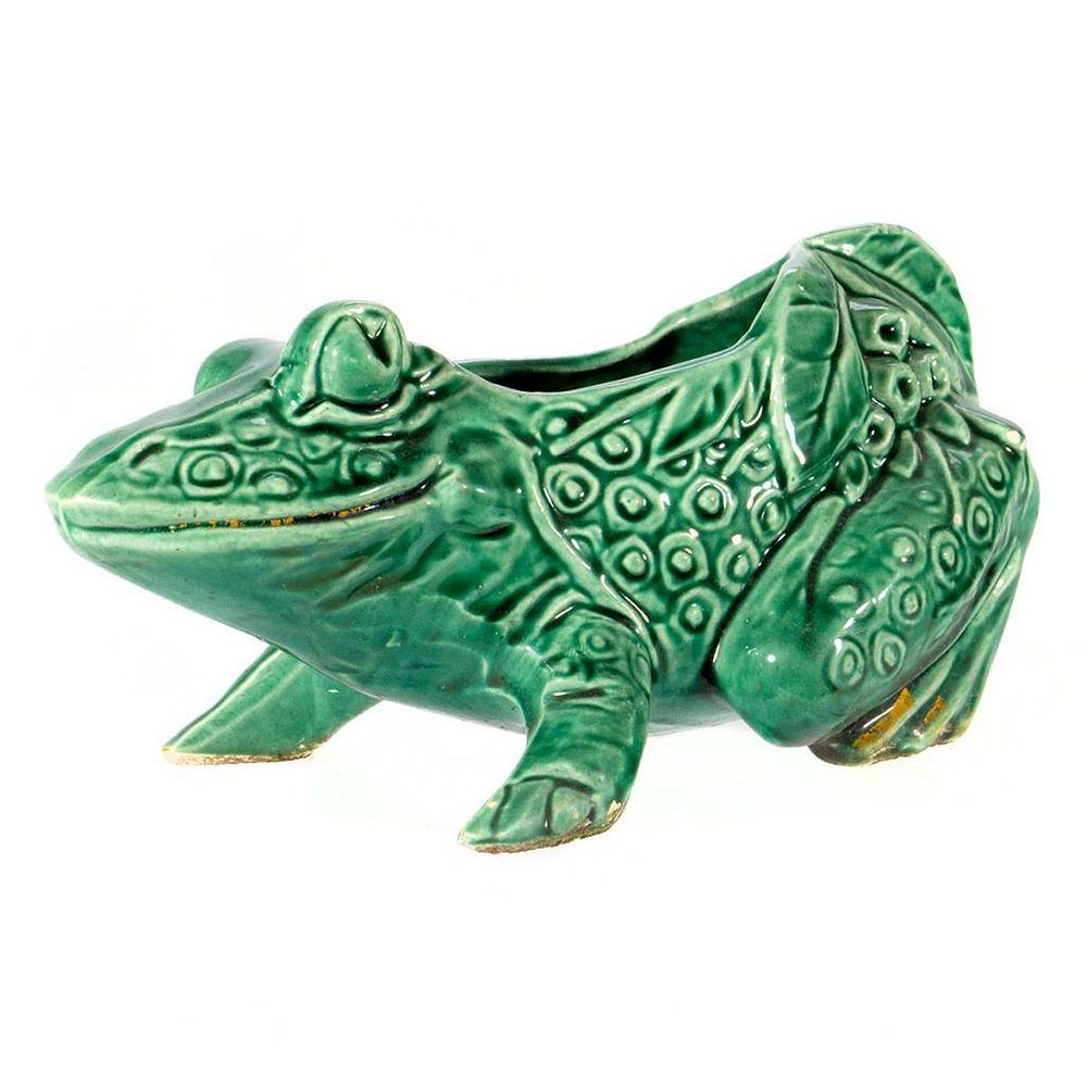 Appraisal: McCoy Pottery Jardiniere In the form of a frog Circa