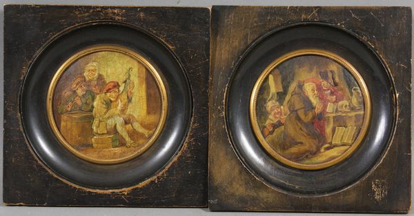 Appraisal: Pair of th th Century German or Dutch miniatures on