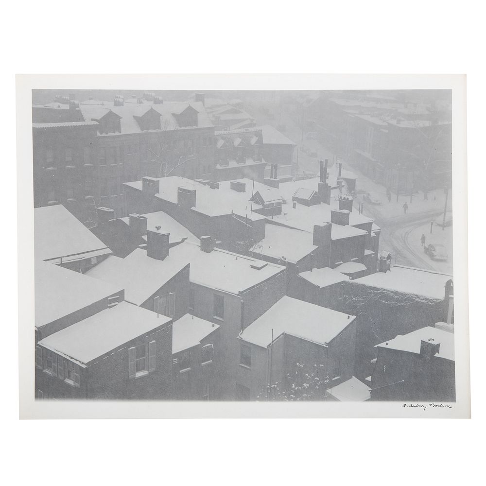 Appraisal: A Aubrey Bodine Blanket of Snow photograph American - Gelatin