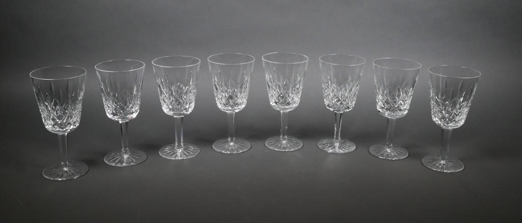 Appraisal: Set of eight Waterford Lismore pattern crystal glass goblets tall