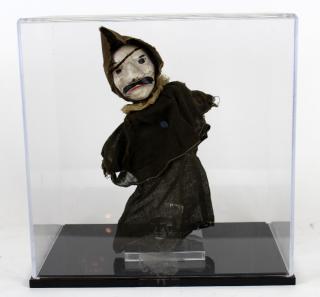 Appraisal: th century English puppet in lucite display case th century