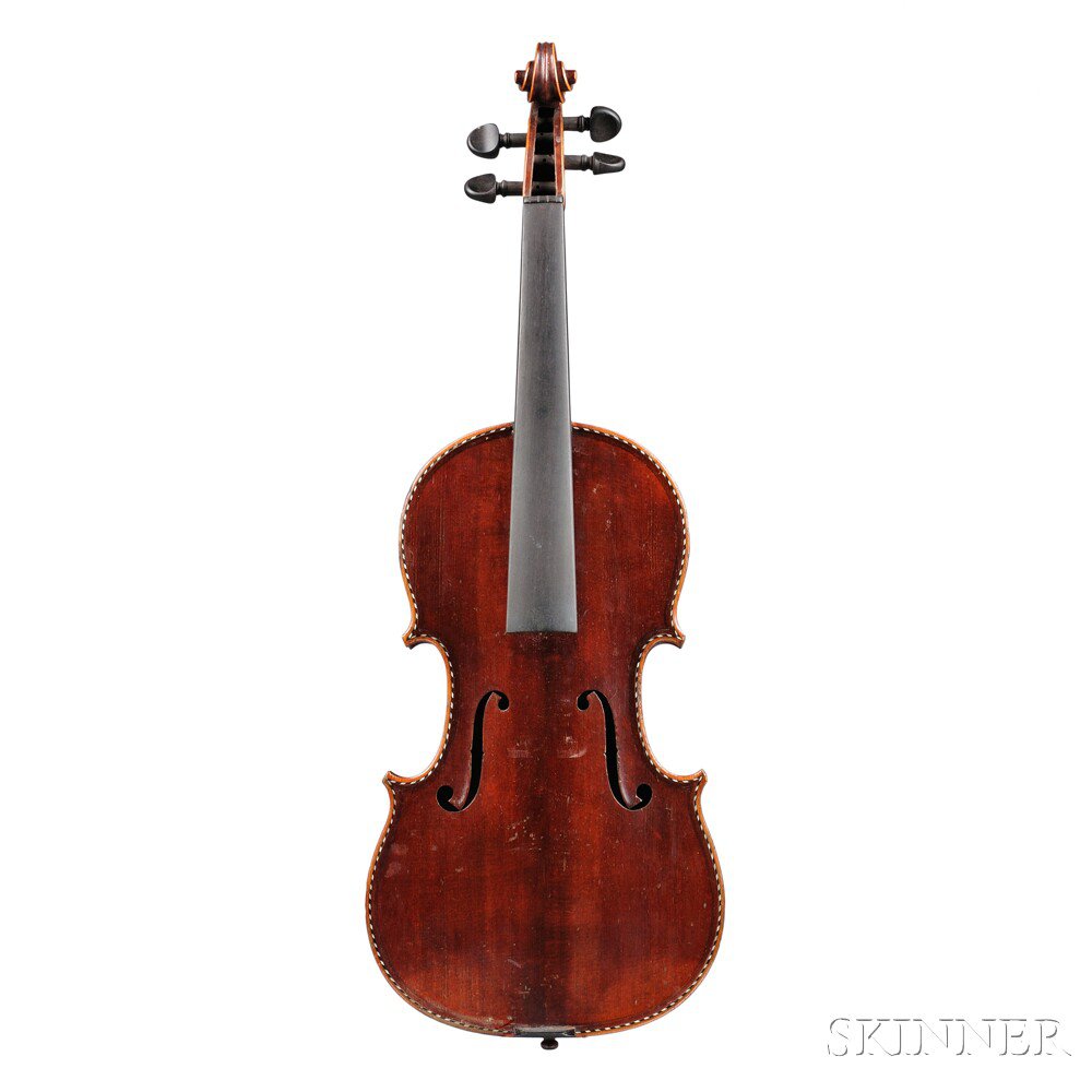 Appraisal: French Violin unlabeled with double purfling length of back mm