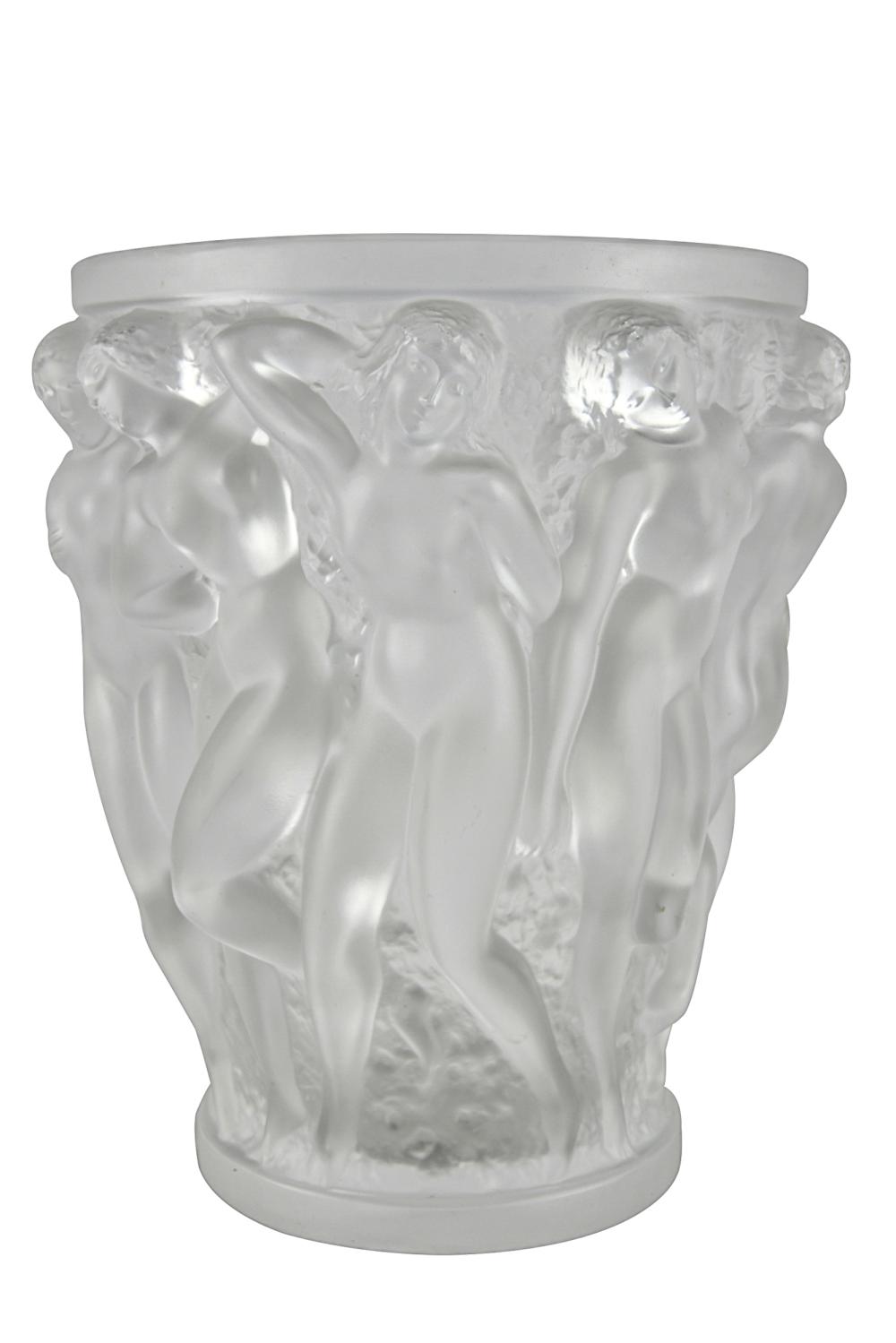 Appraisal: LALIQUE BACCHANTES VASEsigned to foot Lalique France with registered trademark