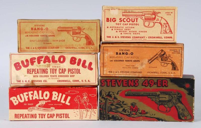 Appraisal: Lot of Cap Gun Boxes Description Includes Buffalo Bill Bang-O