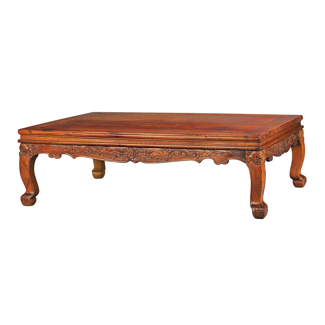 Appraisal: Chinese Huanghuali Low Table th Century The rectangular form raised