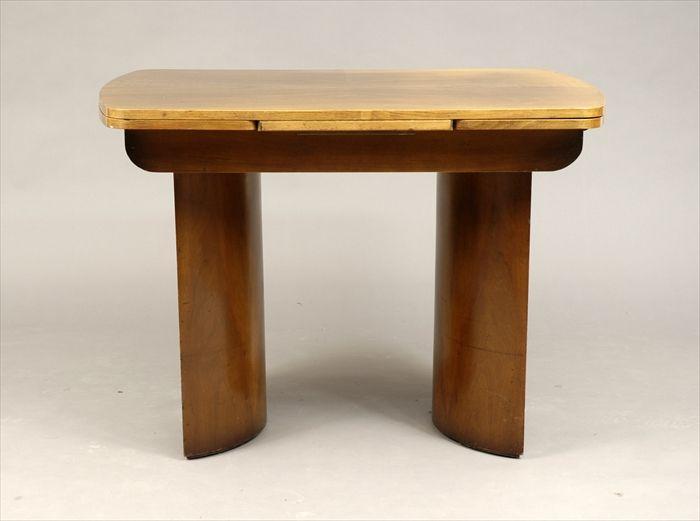 Appraisal: French Art Deco Walnut Draw-Leaf Dining Table x x in