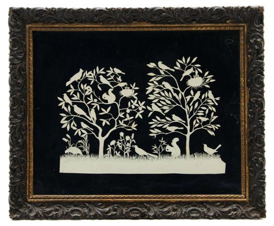 Appraisal: A Silhouette of Trees and Wildlife Attributed to Seymour Lindsey