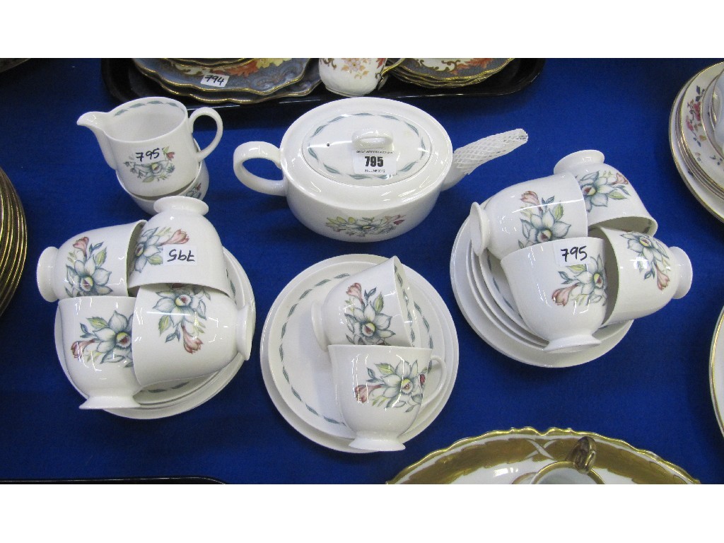 Appraisal: Wedgwood Susie Cooper teaset with teapot and a Russian Troika