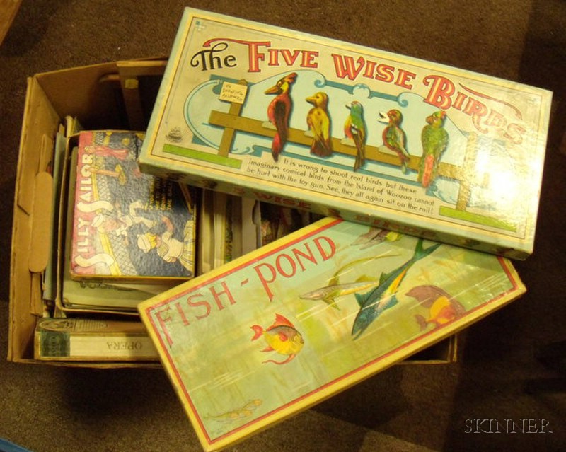 Appraisal: Large Selection of Table Games Holiday Cards and Story Books