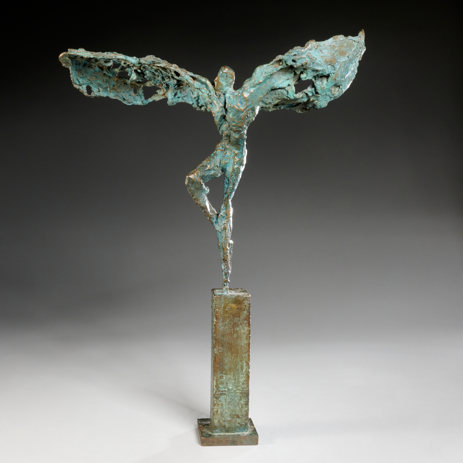 Appraisal: GUY FERRER VERDIGRIS BRONZE SCULPTURE Guy Ferrer Algerian French b