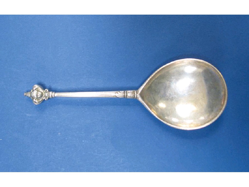 Appraisal: A SCANDINAVIAN SPOON with cherub finial the reverse of the