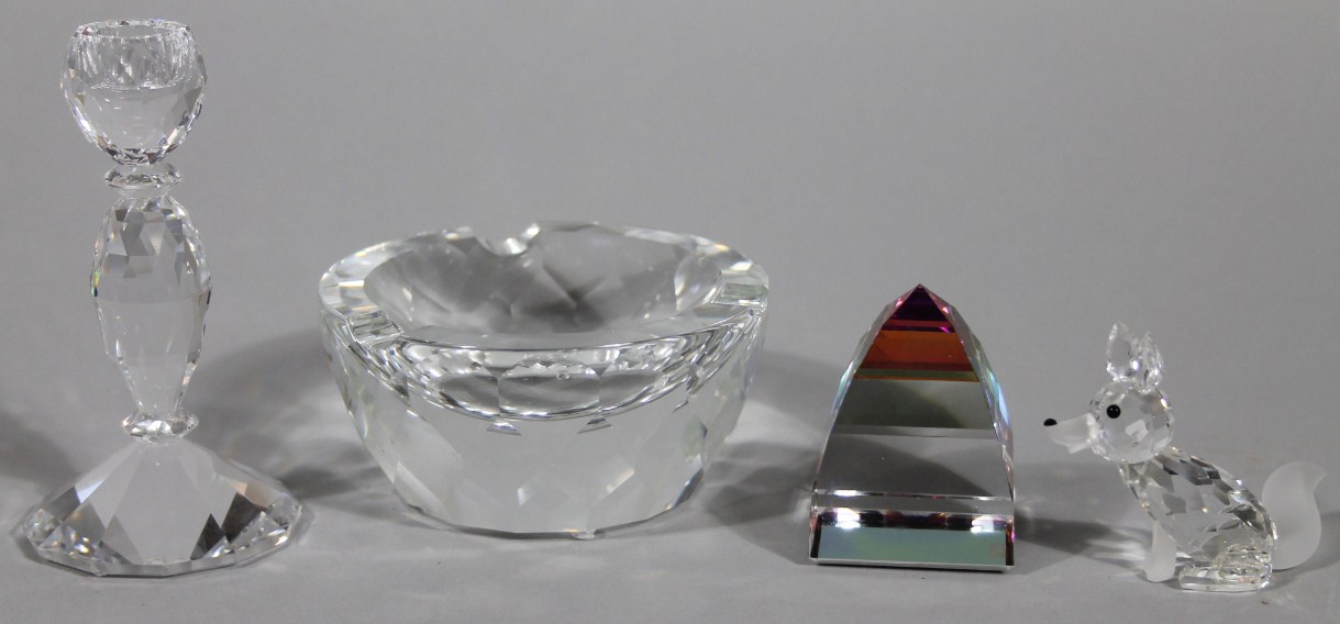 Appraisal: Various Swarovski crystal to include candlestick cm high multi coloured