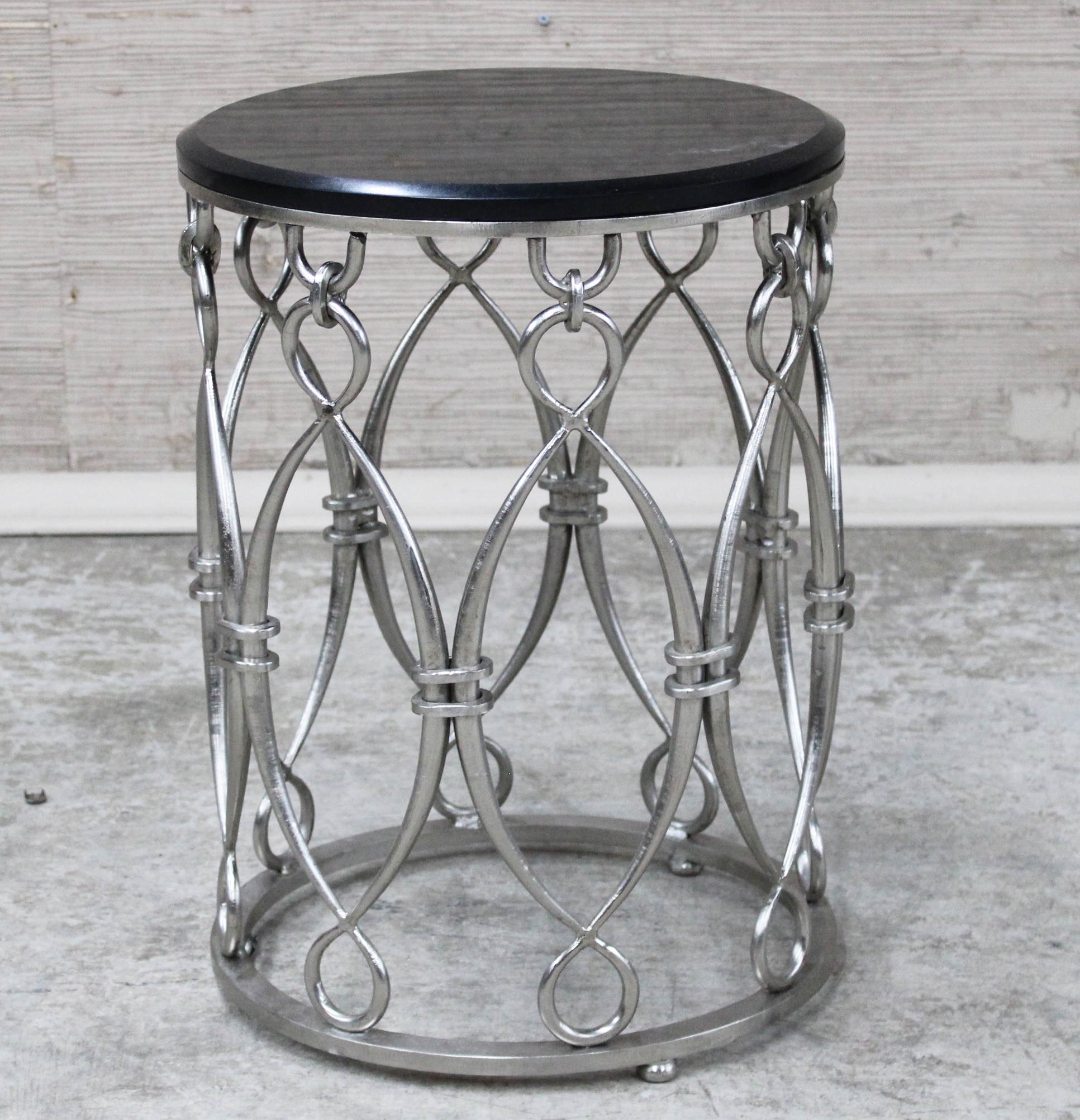 Appraisal: MODERN METAL AND MARBLE GARDEN SEAT Modern metal and marble