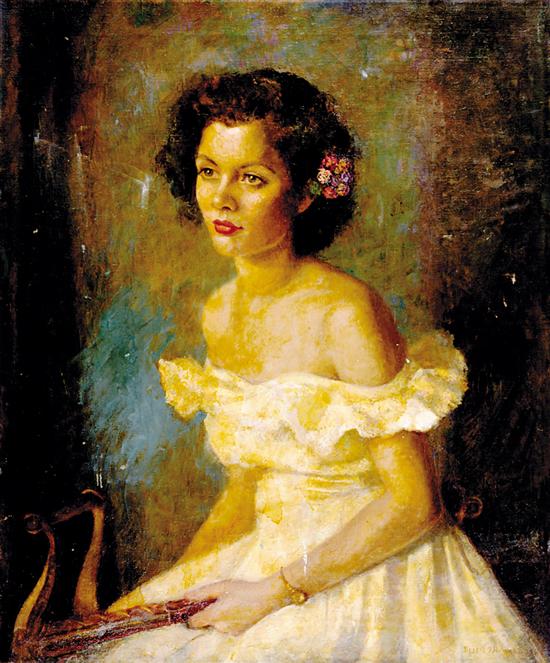 Appraisal: Bessie Jeannette Howard Massachusetts - PORTRAIT OF A LADY oil