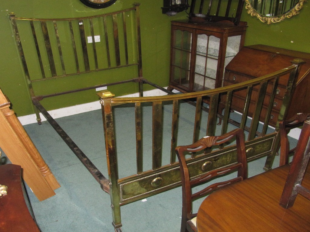 Appraisal: Brass double bed