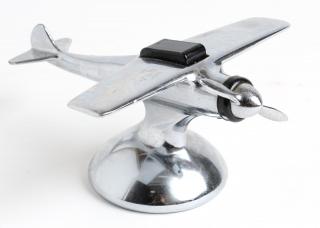 Appraisal: Hamilton Art Deco Chrome Airplane Novelty Lighter Tabletop model fully