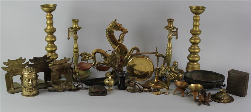 Appraisal: GROUP OF ASSORTED METAL PIECES the group including a pair