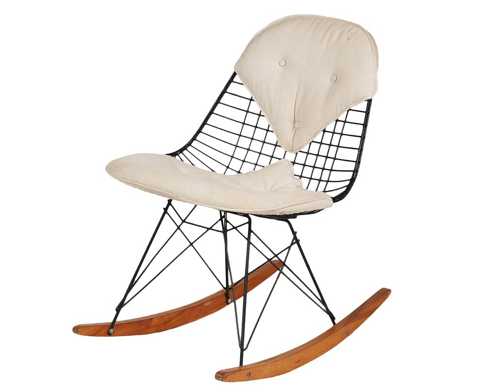 Appraisal: Eames RKR Wire Rocking Chair Early rare Eames RKR rocking