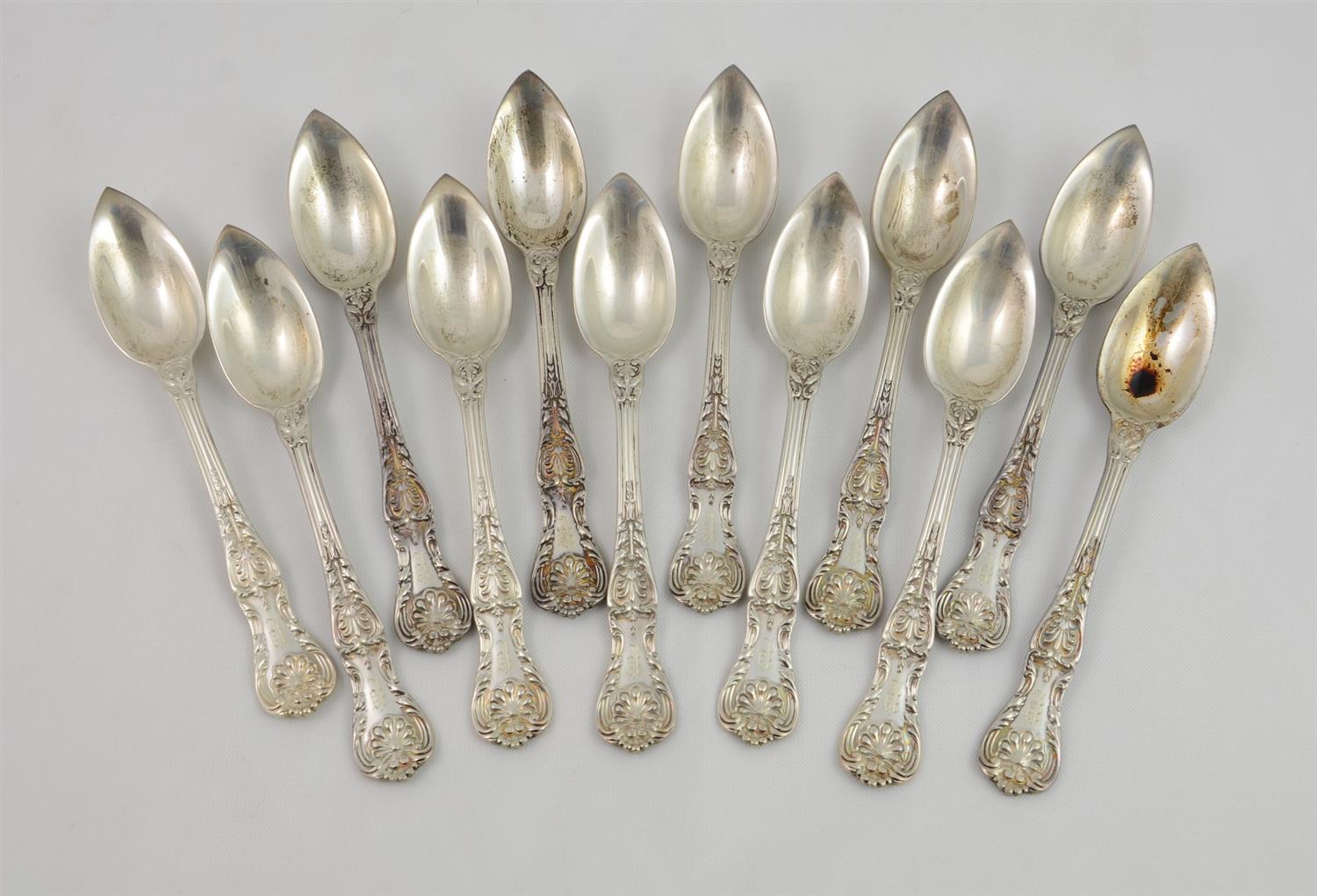 Appraisal: Gorham sterling silver Kings pattern citrus spoons no mono TO