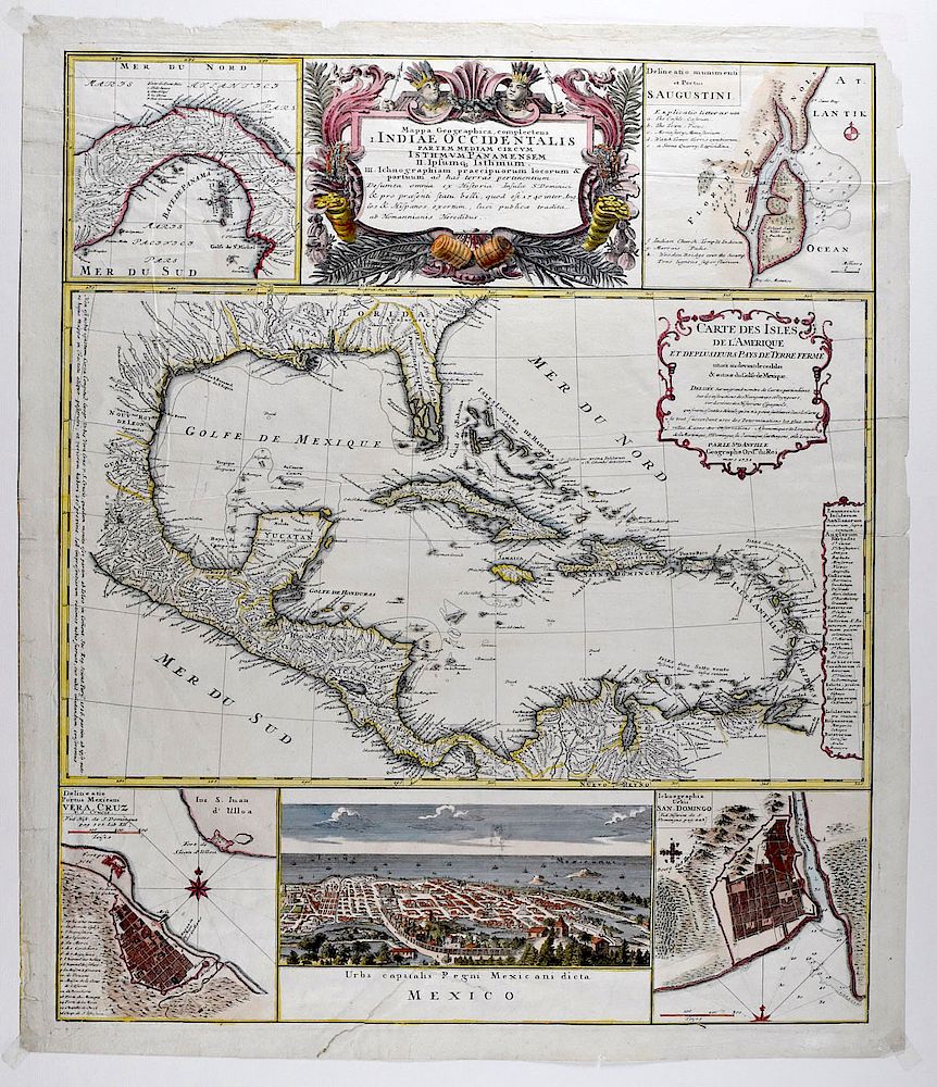 Appraisal: Homann Heirs Map of the West Indies and Mexico Homann