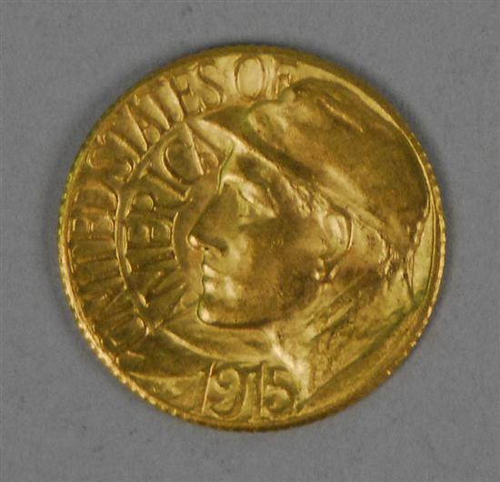 Appraisal: UNITED STATES PANAMA-PACIFIC ONE DOLLAR GOLD COIN dated -s