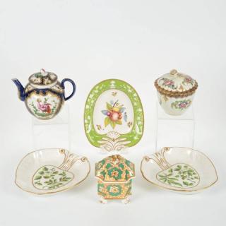 Appraisal: Group antique English porcelain tablewares th th c pieces incl