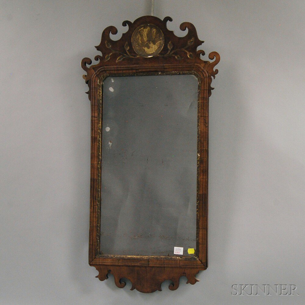 Appraisal: Chippendale Carved Mahogany Parcel-gilt Mirror th century the scrolled frame