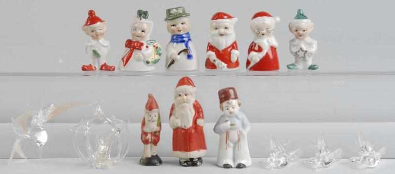 Appraisal: Lot of Christmas Display Items Description Includes several bisque and