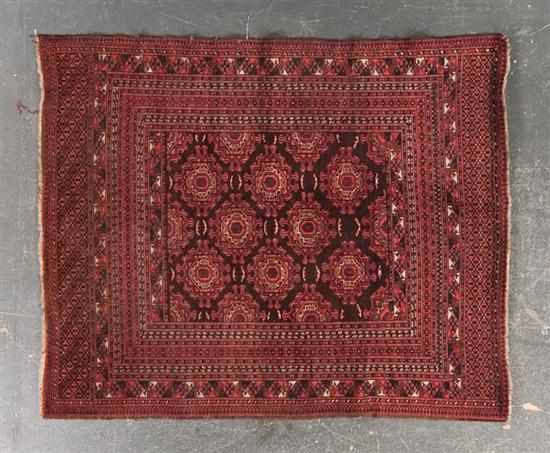 Appraisal: Semi-antique Yamout rug Turkestan circa x Estimate - Some wear