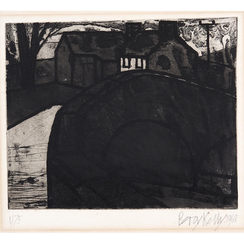 Appraisal: Percy Kelly - - Hump Back Bridge Cumberland etching signed