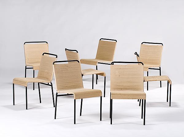 Appraisal: EIGHT VAN KEPPEL-GREEN DINING CHAIRS American ca - designed by