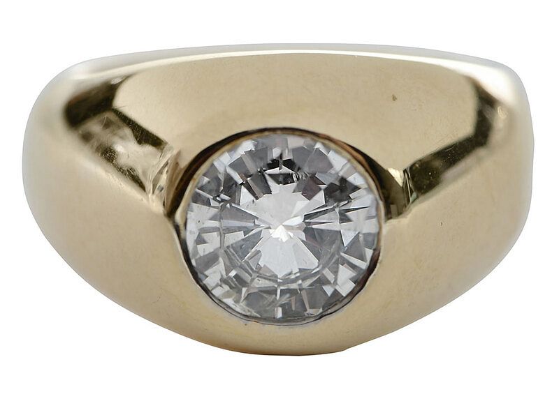 Appraisal: kt Diamond Ring center round brilliant diamond estimated weight cts