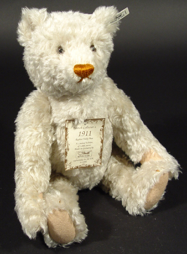 Appraisal: Steiff jointed grey teddy bear a replica from with original