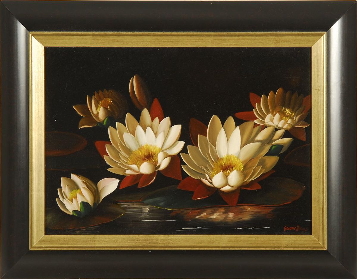 Appraisal: JEROME HOWESAmerican b Water lilies Signed lower right Jerome Howes