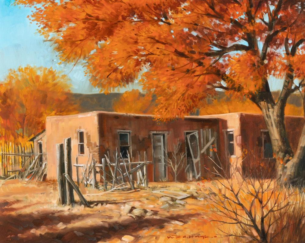 Appraisal: Bill Hughes - Untitled Study New Mexico Adobe oil on