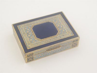 Appraisal: A continental silvergilt oblong snuff box decorated with patterns of