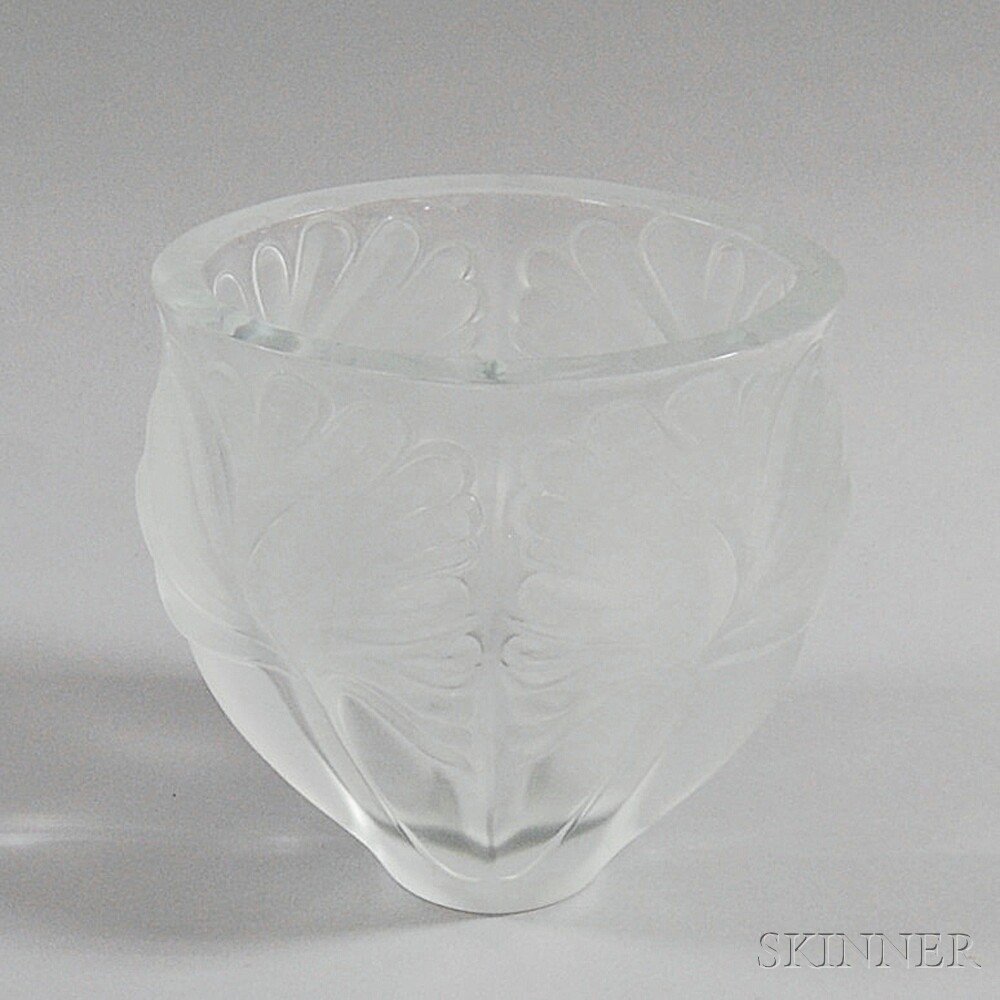 Appraisal: Lalique Frosted Glass Vase ht in Estimate - The absence